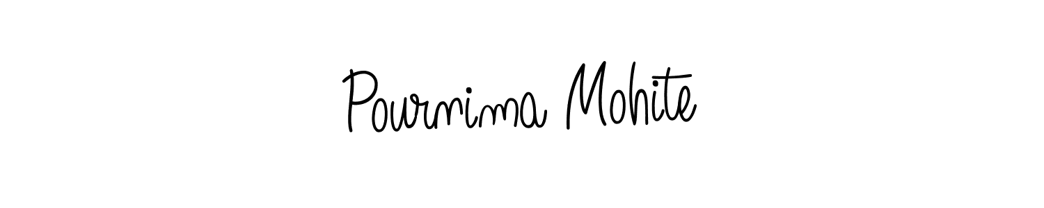 Use a signature maker to create a handwritten signature online. With this signature software, you can design (Angelique-Rose-font-FFP) your own signature for name Pournima Mohite. Pournima Mohite signature style 5 images and pictures png