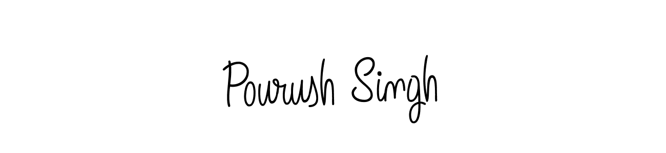 The best way (Angelique-Rose-font-FFP) to make a short signature is to pick only two or three words in your name. The name Pourush Singh include a total of six letters. For converting this name. Pourush Singh signature style 5 images and pictures png