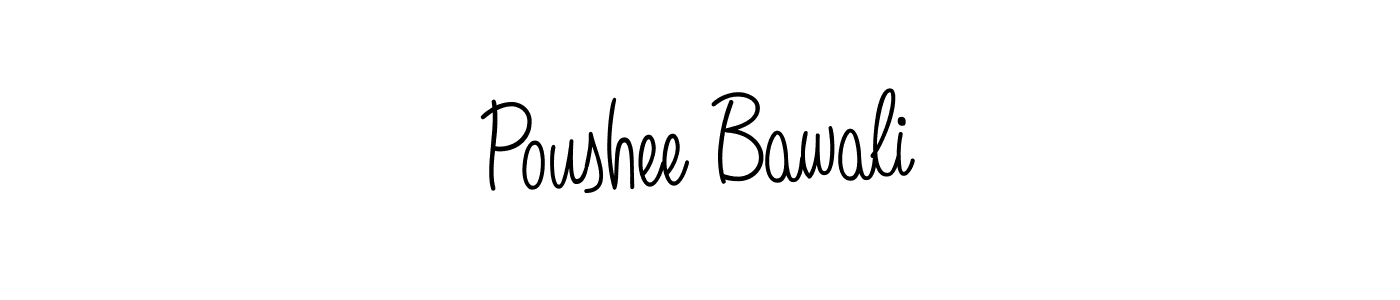 Design your own signature with our free online signature maker. With this signature software, you can create a handwritten (Angelique-Rose-font-FFP) signature for name Poushee Bawali. Poushee Bawali signature style 5 images and pictures png