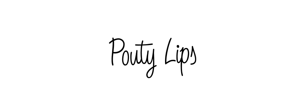 Use a signature maker to create a handwritten signature online. With this signature software, you can design (Angelique-Rose-font-FFP) your own signature for name Pouty Lips. Pouty Lips signature style 5 images and pictures png