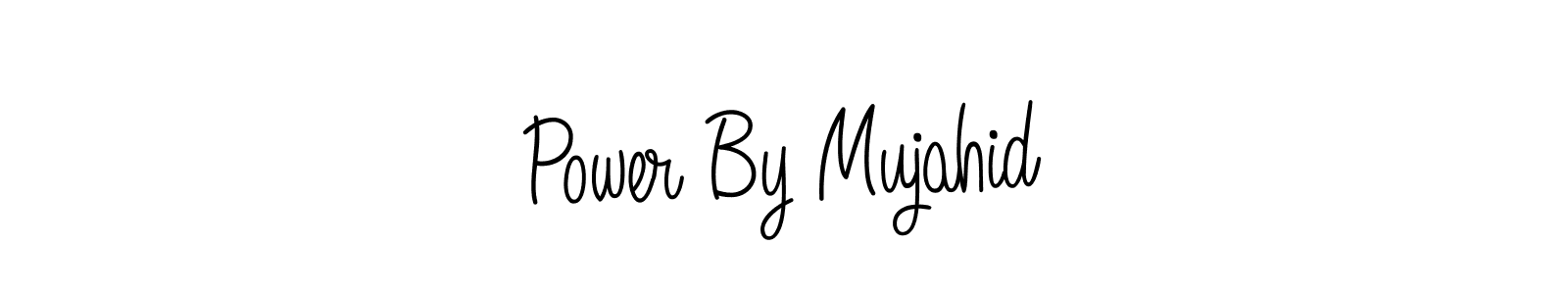 Create a beautiful signature design for name Power By Mujahid. With this signature (Angelique-Rose-font-FFP) fonts, you can make a handwritten signature for free. Power By Mujahid signature style 5 images and pictures png