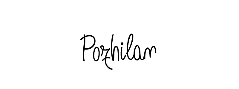 How to Draw Pozhilan signature style? Angelique-Rose-font-FFP is a latest design signature styles for name Pozhilan. Pozhilan signature style 5 images and pictures png