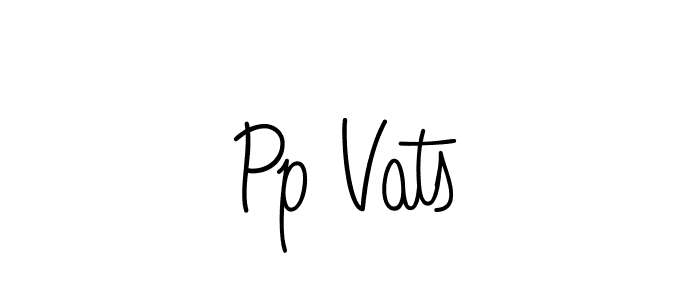 Use a signature maker to create a handwritten signature online. With this signature software, you can design (Angelique-Rose-font-FFP) your own signature for name Pp Vats. Pp Vats signature style 5 images and pictures png