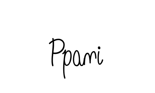 Use a signature maker to create a handwritten signature online. With this signature software, you can design (Angelique-Rose-font-FFP) your own signature for name Ppani. Ppani signature style 5 images and pictures png