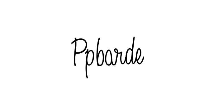 How to make Ppbarde name signature. Use Angelique-Rose-font-FFP style for creating short signs online. This is the latest handwritten sign. Ppbarde signature style 5 images and pictures png