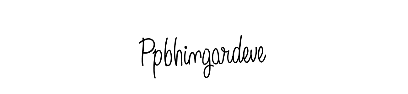 You should practise on your own different ways (Angelique-Rose-font-FFP) to write your name (Ppbhingardeve) in signature. don't let someone else do it for you. Ppbhingardeve signature style 5 images and pictures png
