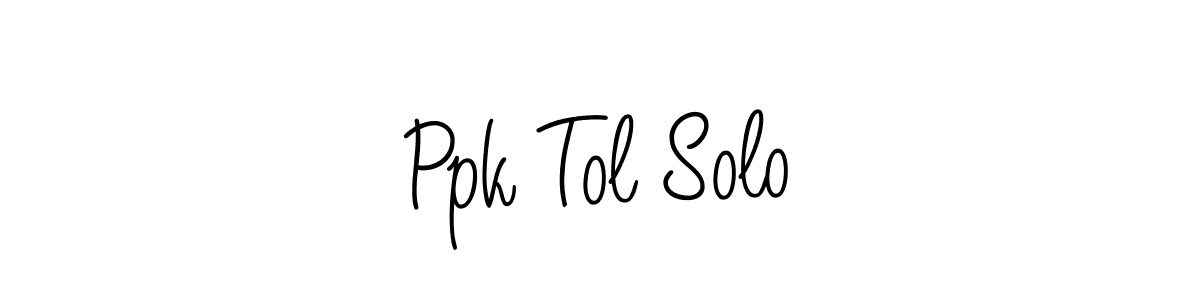 You should practise on your own different ways (Angelique-Rose-font-FFP) to write your name (Ppk Tol Solo) in signature. don't let someone else do it for you. Ppk Tol Solo signature style 5 images and pictures png