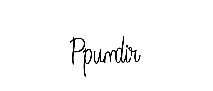 How to make Ppundir name signature. Use Angelique-Rose-font-FFP style for creating short signs online. This is the latest handwritten sign. Ppundir signature style 5 images and pictures png
