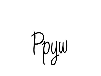 Design your own signature with our free online signature maker. With this signature software, you can create a handwritten (Angelique-Rose-font-FFP) signature for name Ppyw. Ppyw signature style 5 images and pictures png