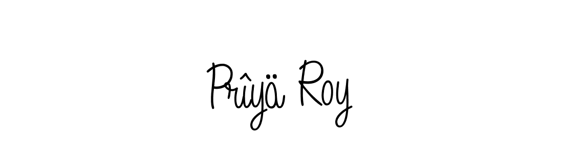 You should practise on your own different ways (Angelique-Rose-font-FFP) to write your name (Prîyä Roy) in signature. don't let someone else do it for you. Prîyä Roy signature style 5 images and pictures png