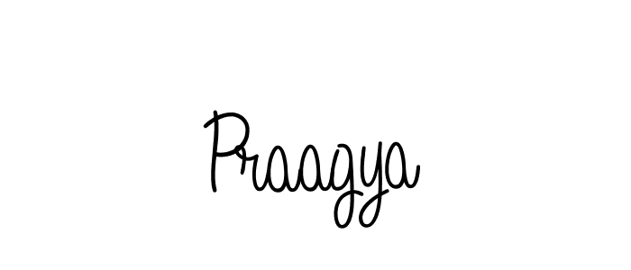 How to make Praagya name signature. Use Angelique-Rose-font-FFP style for creating short signs online. This is the latest handwritten sign. Praagya signature style 5 images and pictures png