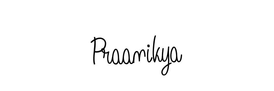 Praanikya stylish signature style. Best Handwritten Sign (Angelique-Rose-font-FFP) for my name. Handwritten Signature Collection Ideas for my name Praanikya. Praanikya signature style 5 images and pictures png