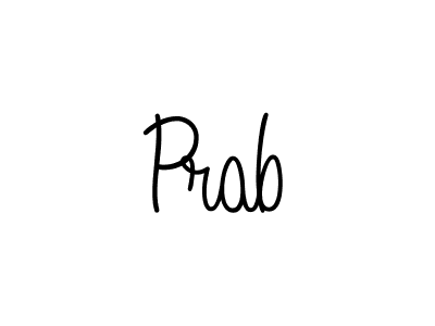 You should practise on your own different ways (Angelique-Rose-font-FFP) to write your name (Prab) in signature. don't let someone else do it for you. Prab signature style 5 images and pictures png