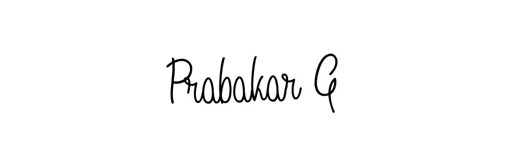 The best way (Angelique-Rose-font-FFP) to make a short signature is to pick only two or three words in your name. The name Prabakar G include a total of six letters. For converting this name. Prabakar G signature style 5 images and pictures png