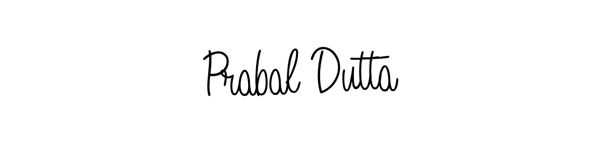 Use a signature maker to create a handwritten signature online. With this signature software, you can design (Angelique-Rose-font-FFP) your own signature for name Prabal Dutta. Prabal Dutta signature style 5 images and pictures png