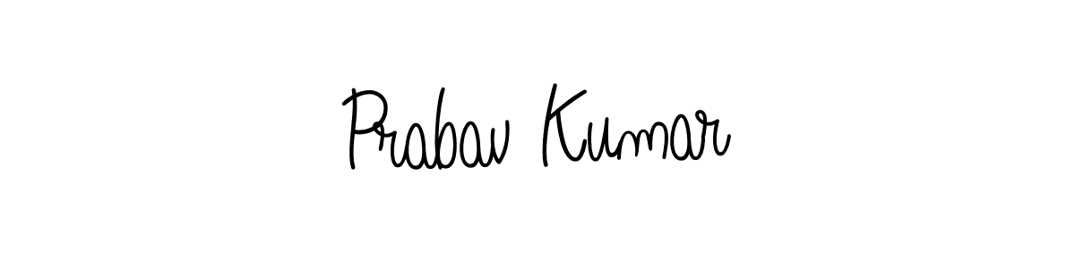 Design your own signature with our free online signature maker. With this signature software, you can create a handwritten (Angelique-Rose-font-FFP) signature for name Prabav Kumar. Prabav Kumar signature style 5 images and pictures png