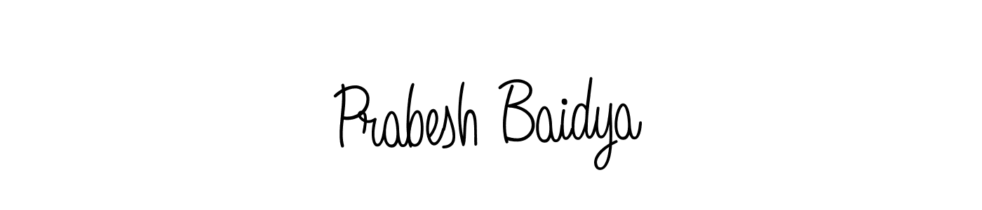 Prabesh Baidya stylish signature style. Best Handwritten Sign (Angelique-Rose-font-FFP) for my name. Handwritten Signature Collection Ideas for my name Prabesh Baidya. Prabesh Baidya signature style 5 images and pictures png