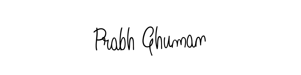 Make a beautiful signature design for name Prabh Ghuman. With this signature (Angelique-Rose-font-FFP) style, you can create a handwritten signature for free. Prabh Ghuman signature style 5 images and pictures png
