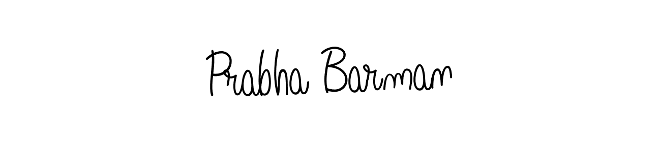 The best way (Angelique-Rose-font-FFP) to make a short signature is to pick only two or three words in your name. The name Prabha Barman include a total of six letters. For converting this name. Prabha Barman signature style 5 images and pictures png