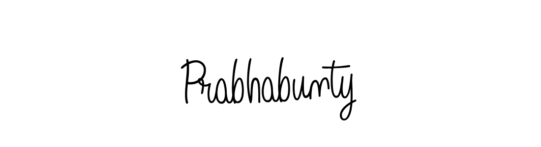 Prabhabunty stylish signature style. Best Handwritten Sign (Angelique-Rose-font-FFP) for my name. Handwritten Signature Collection Ideas for my name Prabhabunty. Prabhabunty signature style 5 images and pictures png