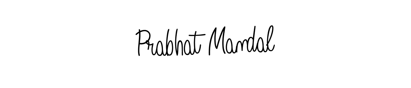 The best way (Angelique-Rose-font-FFP) to make a short signature is to pick only two or three words in your name. The name Prabhat Mandal include a total of six letters. For converting this name. Prabhat Mandal signature style 5 images and pictures png