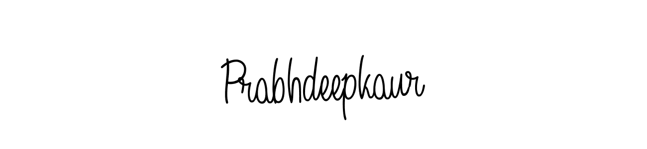 The best way (Angelique-Rose-font-FFP) to make a short signature is to pick only two or three words in your name. The name Prabhdeepkaur include a total of six letters. For converting this name. Prabhdeepkaur signature style 5 images and pictures png