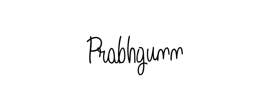 Use a signature maker to create a handwritten signature online. With this signature software, you can design (Angelique-Rose-font-FFP) your own signature for name Prabhgunn. Prabhgunn signature style 5 images and pictures png