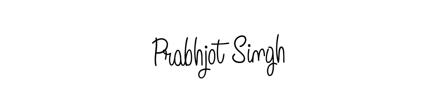 You should practise on your own different ways (Angelique-Rose-font-FFP) to write your name (Prabhjot Singh) in signature. don't let someone else do it for you. Prabhjot Singh signature style 5 images and pictures png