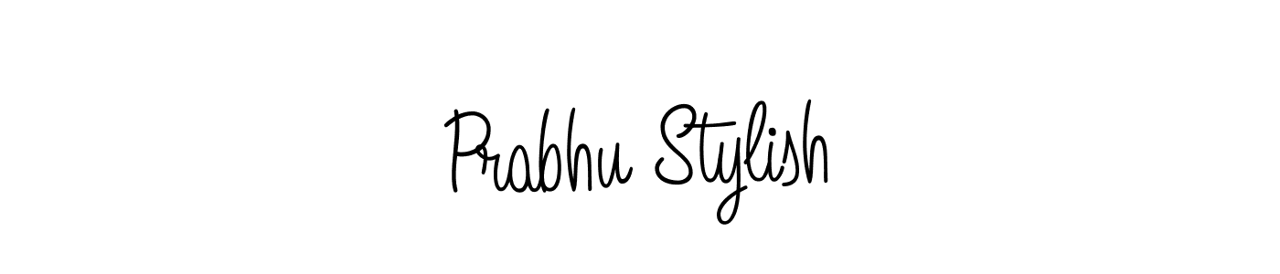 The best way (Angelique-Rose-font-FFP) to make a short signature is to pick only two or three words in your name. The name Prabhu Stylish include a total of six letters. For converting this name. Prabhu Stylish signature style 5 images and pictures png