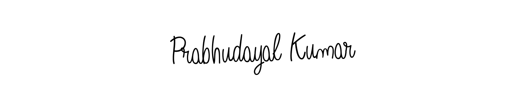 You should practise on your own different ways (Angelique-Rose-font-FFP) to write your name (Prabhudayal Kumar) in signature. don't let someone else do it for you. Prabhudayal Kumar signature style 5 images and pictures png