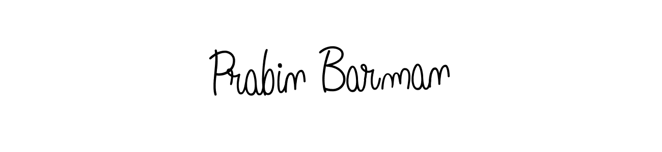 The best way (Angelique-Rose-font-FFP) to make a short signature is to pick only two or three words in your name. The name Prabin Barman include a total of six letters. For converting this name. Prabin Barman signature style 5 images and pictures png