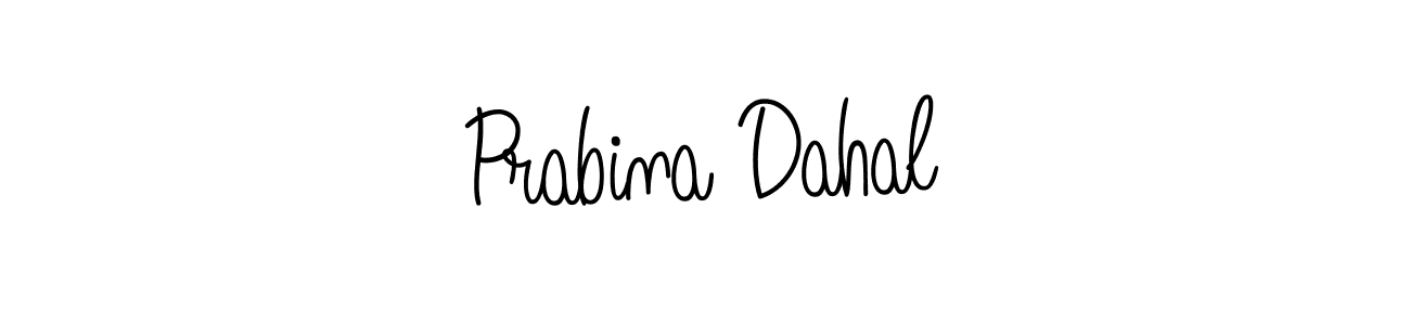 Design your own signature with our free online signature maker. With this signature software, you can create a handwritten (Angelique-Rose-font-FFP) signature for name Prabina Dahal. Prabina Dahal signature style 5 images and pictures png