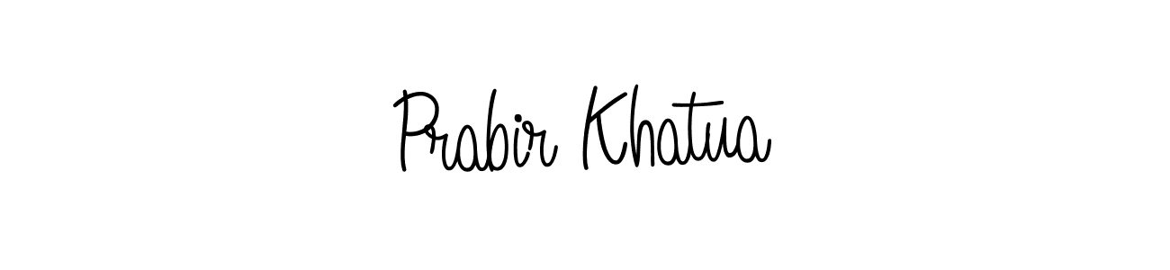 The best way (Angelique-Rose-font-FFP) to make a short signature is to pick only two or three words in your name. The name Prabir Khatua include a total of six letters. For converting this name. Prabir Khatua signature style 5 images and pictures png