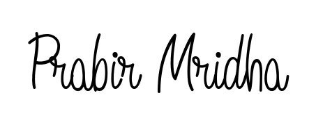 You should practise on your own different ways (Angelique-Rose-font-FFP) to write your name (Prabir Mridha) in signature. Don't let someone else do it for you. Prabir Mridha signature style 5 images and pictures png