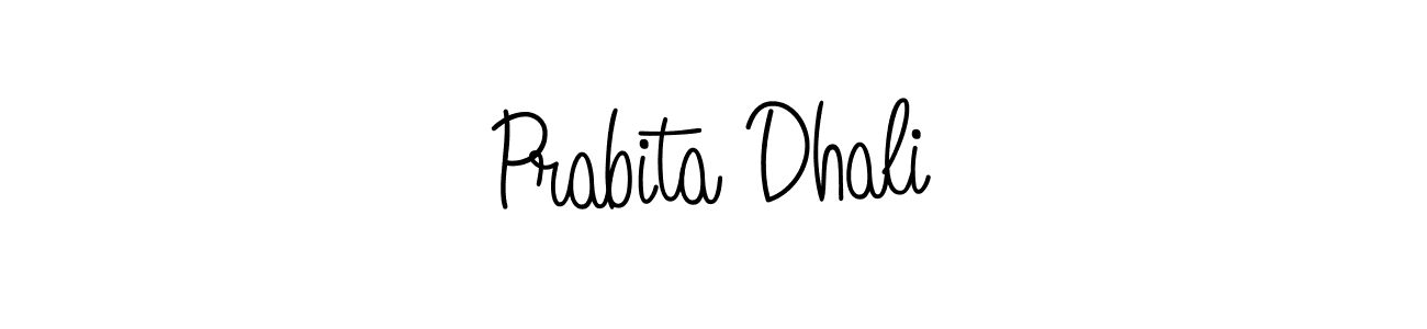 How to make Prabita Dhali name signature. Use Angelique-Rose-font-FFP style for creating short signs online. This is the latest handwritten sign. Prabita Dhali signature style 5 images and pictures png