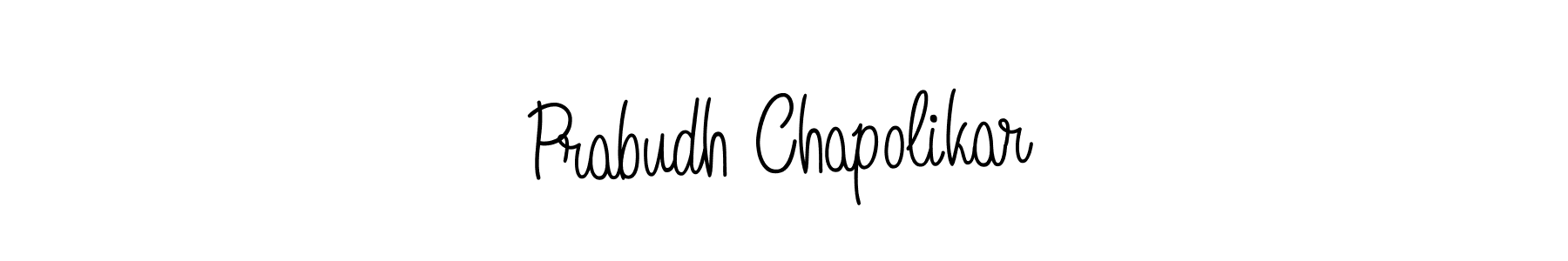 How to make Prabudh Chapolikar name signature. Use Angelique-Rose-font-FFP style for creating short signs online. This is the latest handwritten sign. Prabudh Chapolikar signature style 5 images and pictures png