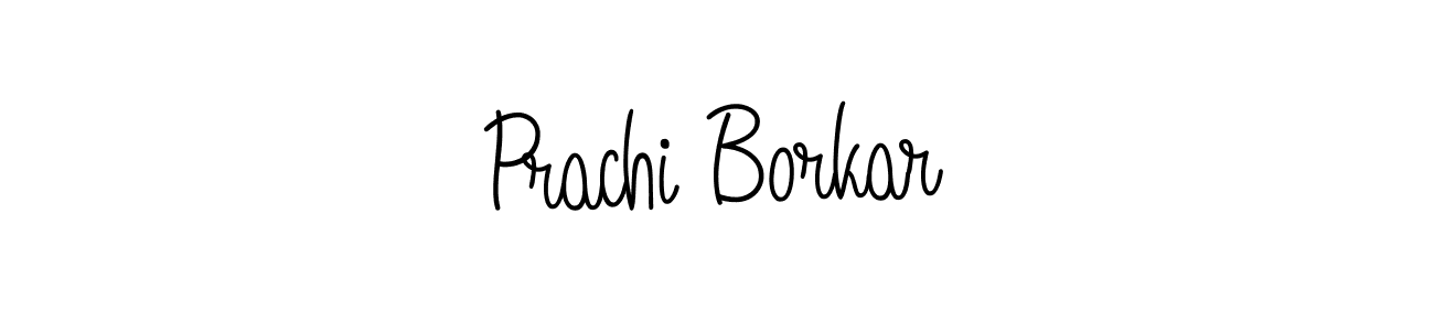 You should practise on your own different ways (Angelique-Rose-font-FFP) to write your name (Prachi Borkar) in signature. don't let someone else do it for you. Prachi Borkar signature style 5 images and pictures png