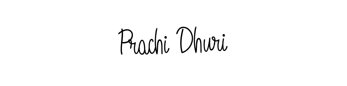 You should practise on your own different ways (Angelique-Rose-font-FFP) to write your name (Prachi Dhuri) in signature. don't let someone else do it for you. Prachi Dhuri signature style 5 images and pictures png