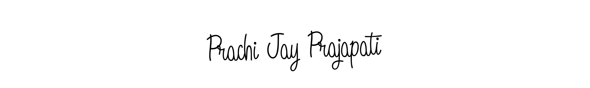 How to make Prachi Jay Prajapati name signature. Use Angelique-Rose-font-FFP style for creating short signs online. This is the latest handwritten sign. Prachi Jay Prajapati signature style 5 images and pictures png