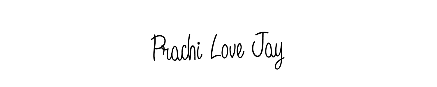 How to Draw Prachi Love Jay signature style? Angelique-Rose-font-FFP is a latest design signature styles for name Prachi Love Jay. Prachi Love Jay signature style 5 images and pictures png