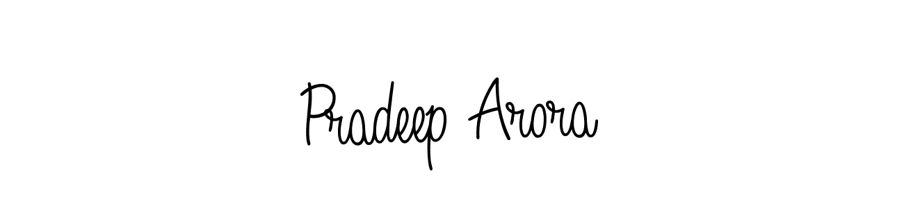 Make a short Pradeep Arora signature style. Manage your documents anywhere anytime using Angelique-Rose-font-FFP. Create and add eSignatures, submit forms, share and send files easily. Pradeep Arora signature style 5 images and pictures png