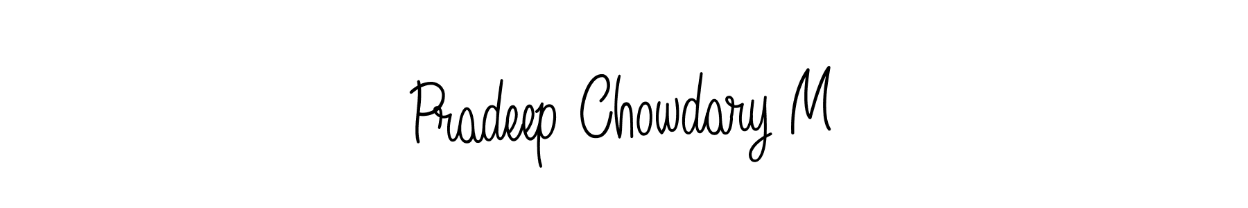 How to Draw Pradeep Chowdary M signature style? Angelique-Rose-font-FFP is a latest design signature styles for name Pradeep Chowdary M. Pradeep Chowdary M signature style 5 images and pictures png