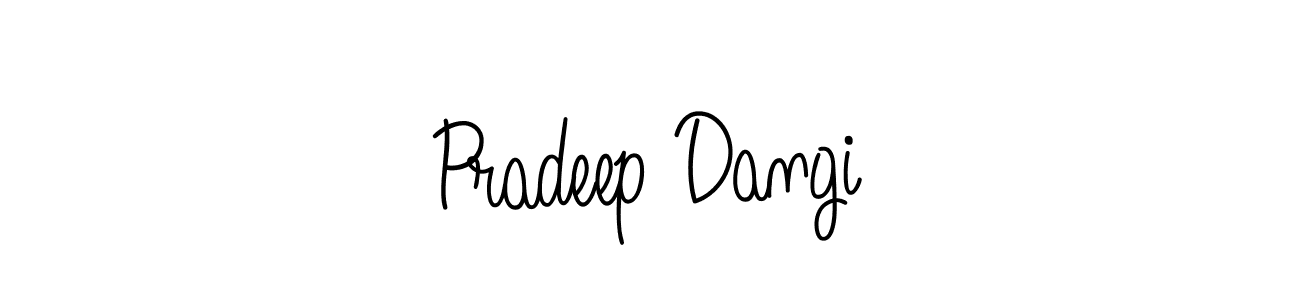Pradeep Dangi stylish signature style. Best Handwritten Sign (Angelique-Rose-font-FFP) for my name. Handwritten Signature Collection Ideas for my name Pradeep Dangi. Pradeep Dangi signature style 5 images and pictures png