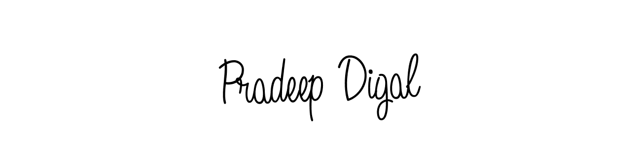 Pradeep Digal stylish signature style. Best Handwritten Sign (Angelique-Rose-font-FFP) for my name. Handwritten Signature Collection Ideas for my name Pradeep Digal. Pradeep Digal signature style 5 images and pictures png