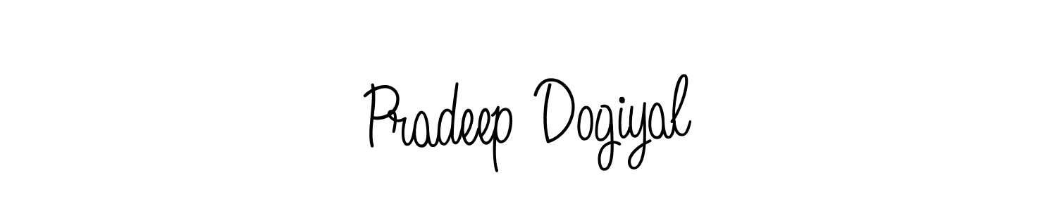 Design your own signature with our free online signature maker. With this signature software, you can create a handwritten (Angelique-Rose-font-FFP) signature for name Pradeep Dogiyal. Pradeep Dogiyal signature style 5 images and pictures png