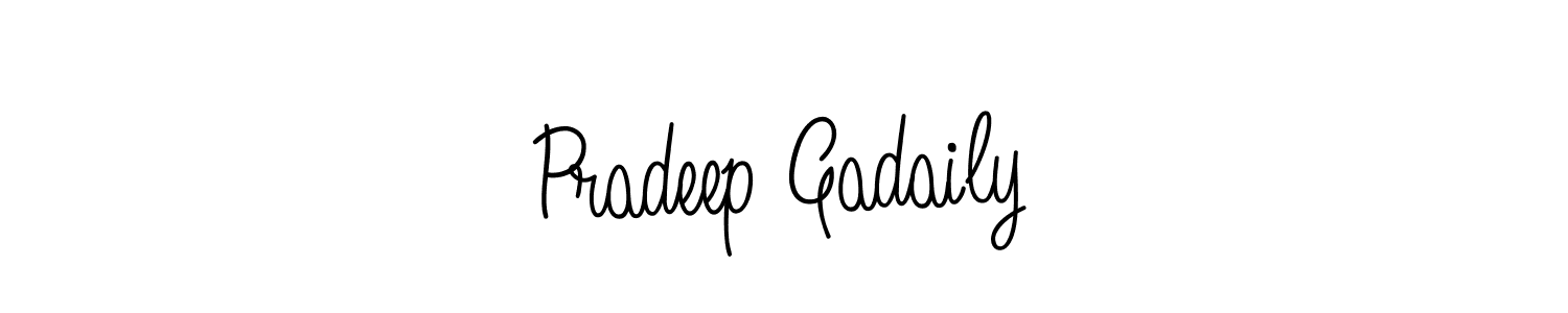 Design your own signature with our free online signature maker. With this signature software, you can create a handwritten (Angelique-Rose-font-FFP) signature for name Pradeep Gadaily. Pradeep Gadaily signature style 5 images and pictures png