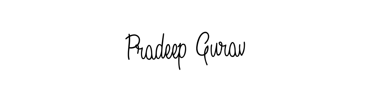 Use a signature maker to create a handwritten signature online. With this signature software, you can design (Angelique-Rose-font-FFP) your own signature for name Pradeep Gurav. Pradeep Gurav signature style 5 images and pictures png