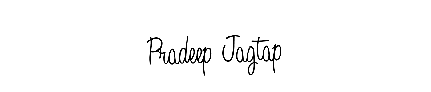 The best way (Angelique-Rose-font-FFP) to make a short signature is to pick only two or three words in your name. The name Pradeep Jagtap include a total of six letters. For converting this name. Pradeep Jagtap signature style 5 images and pictures png