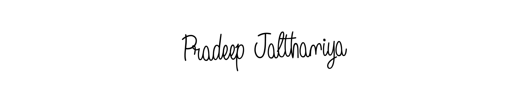Pradeep Jalthaniya stylish signature style. Best Handwritten Sign (Angelique-Rose-font-FFP) for my name. Handwritten Signature Collection Ideas for my name Pradeep Jalthaniya. Pradeep Jalthaniya signature style 5 images and pictures png