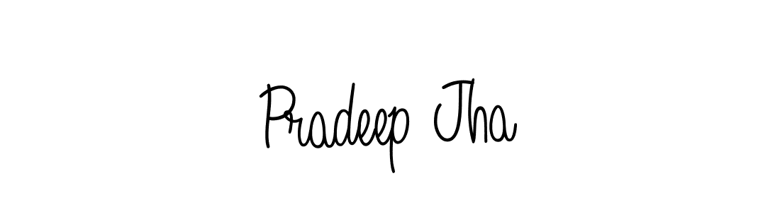 You should practise on your own different ways (Angelique-Rose-font-FFP) to write your name (Pradeep Jha) in signature. don't let someone else do it for you. Pradeep Jha signature style 5 images and pictures png